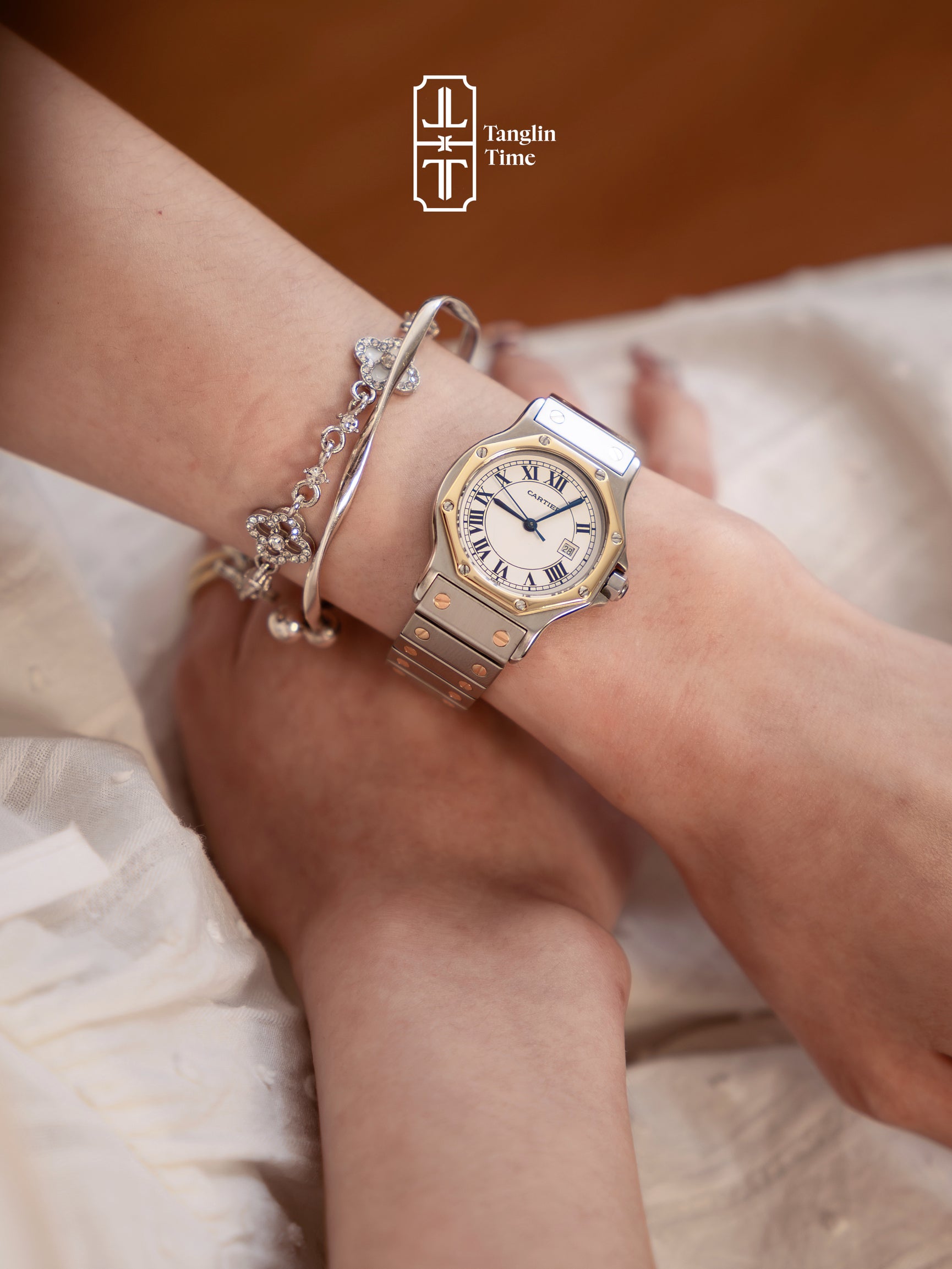 (Serviced May 2026) Cartier Santos Octagon 30mm