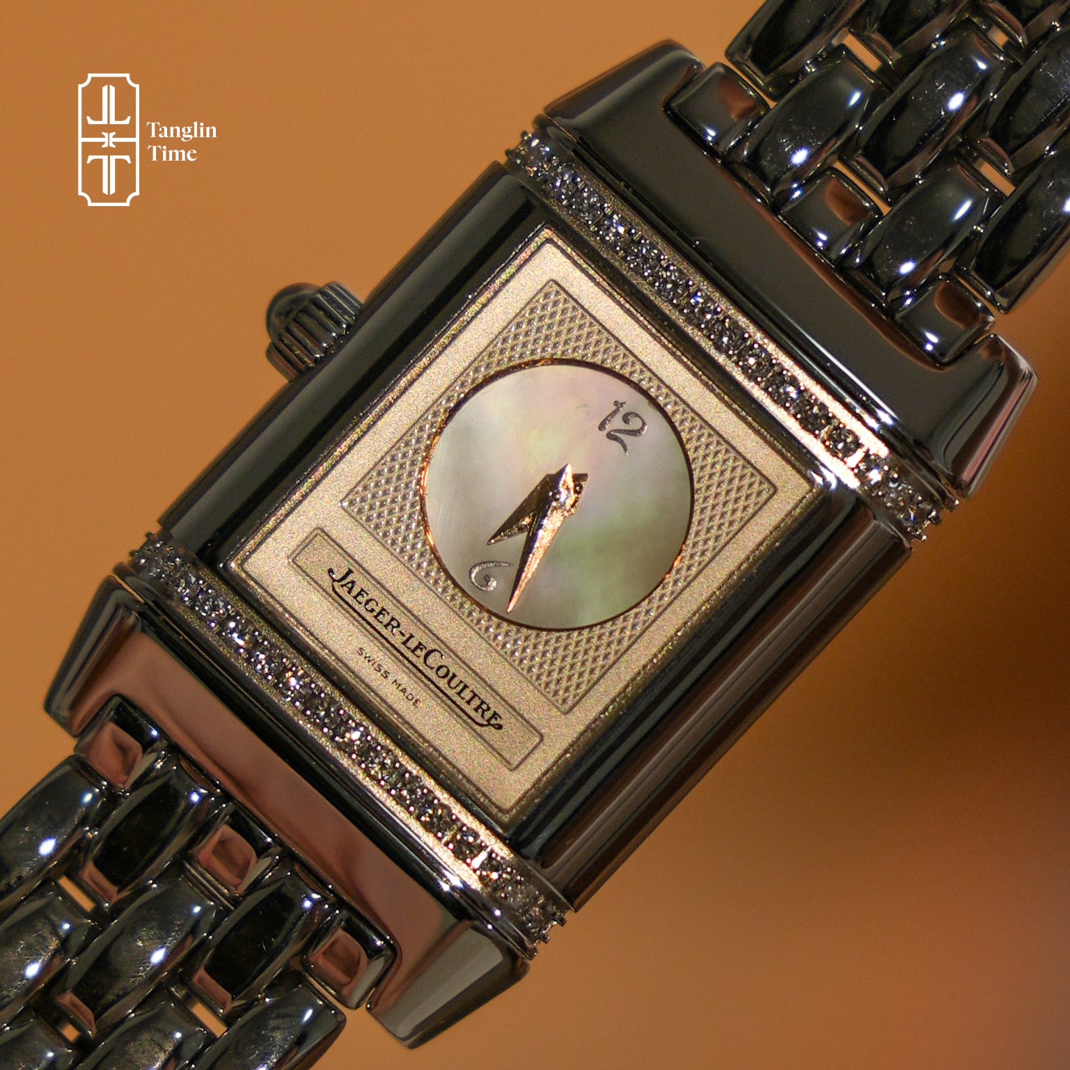 Box & Papers Set Jaeger-LeCoultre Reverso Duetto Mother-of-Pearl Stainless Steel Bracelet