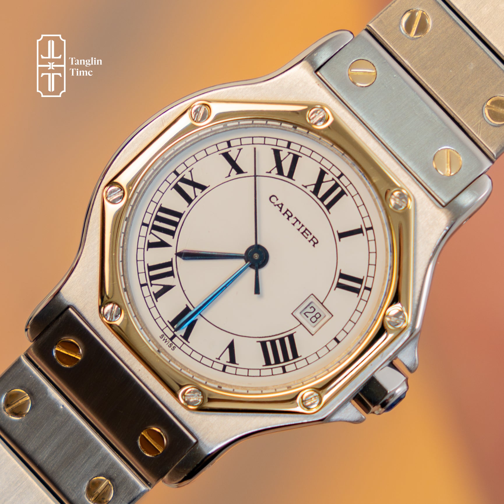 (Serviced May 2026) Cartier Santos Octagon 30mm