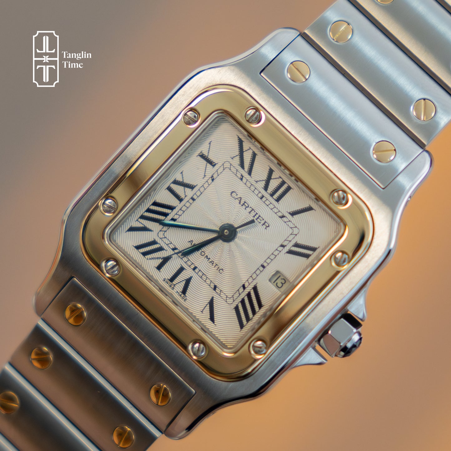 Cartier Santos Galbée Guilloché Dial 29mm