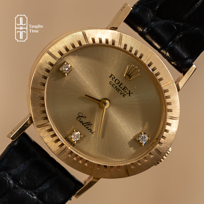 Rolex Cellini Oval 3 Point Diamond