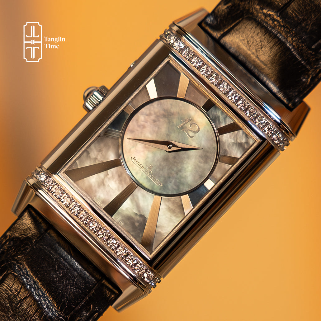 Full Set Jaeger-LeCoultre Grande Reverso Ultra Thin Duetto Duo Blue Gem (Nacre)