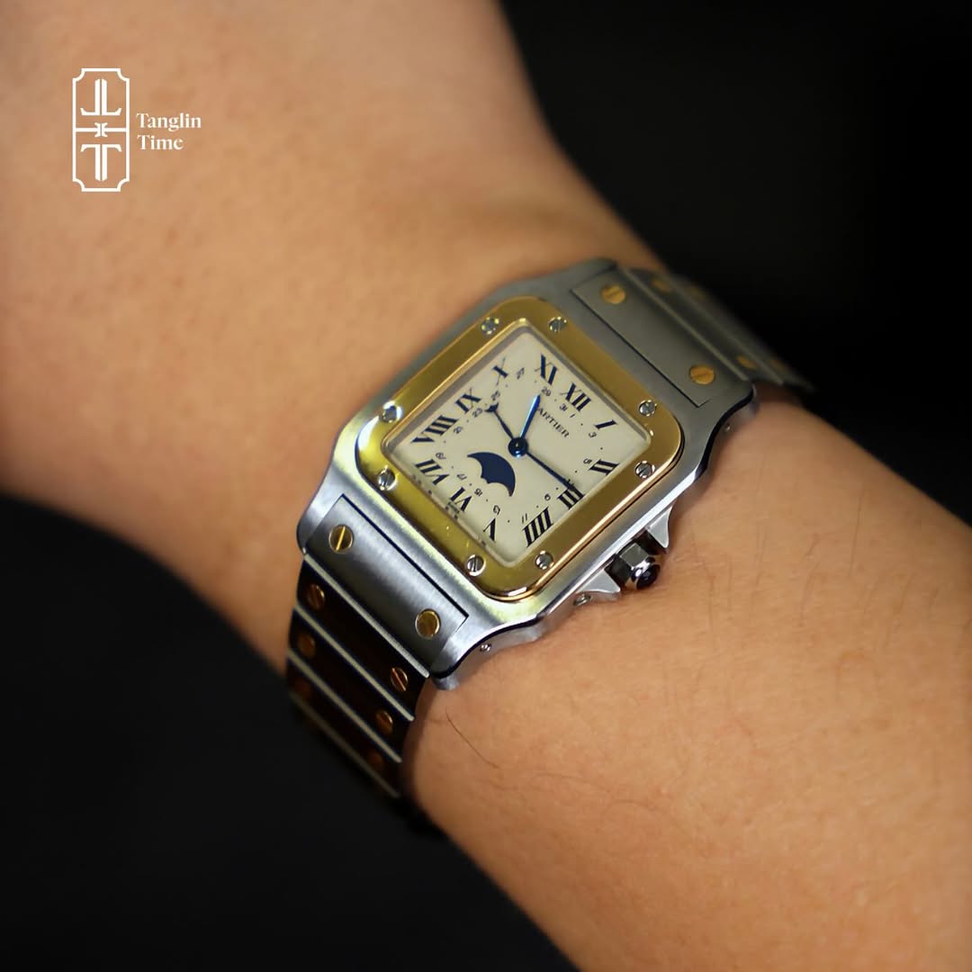 Cartier Santos Galbée Moonphase Full Set