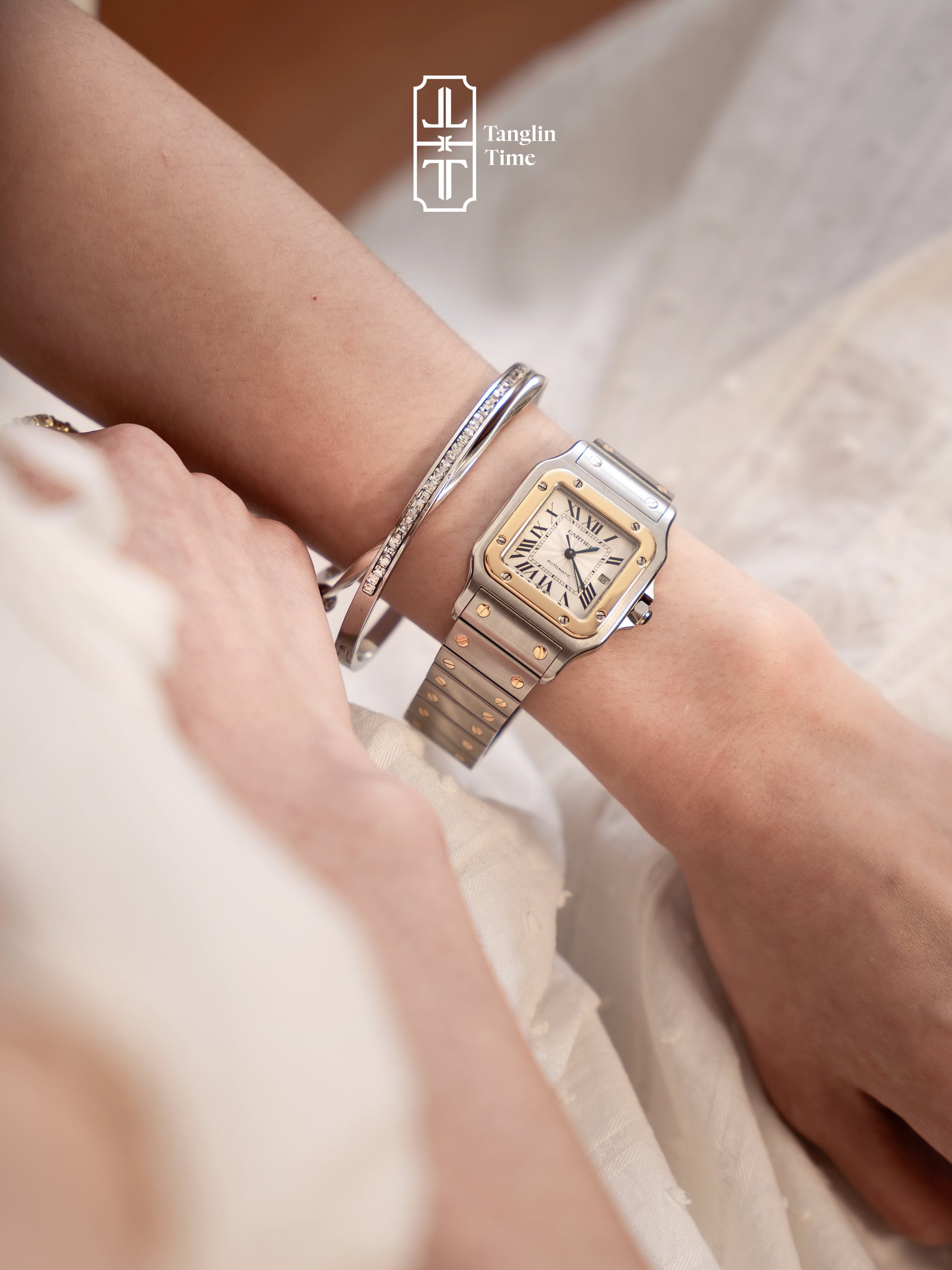 Cartier Santos Galbée Guilloché Dial 29mm